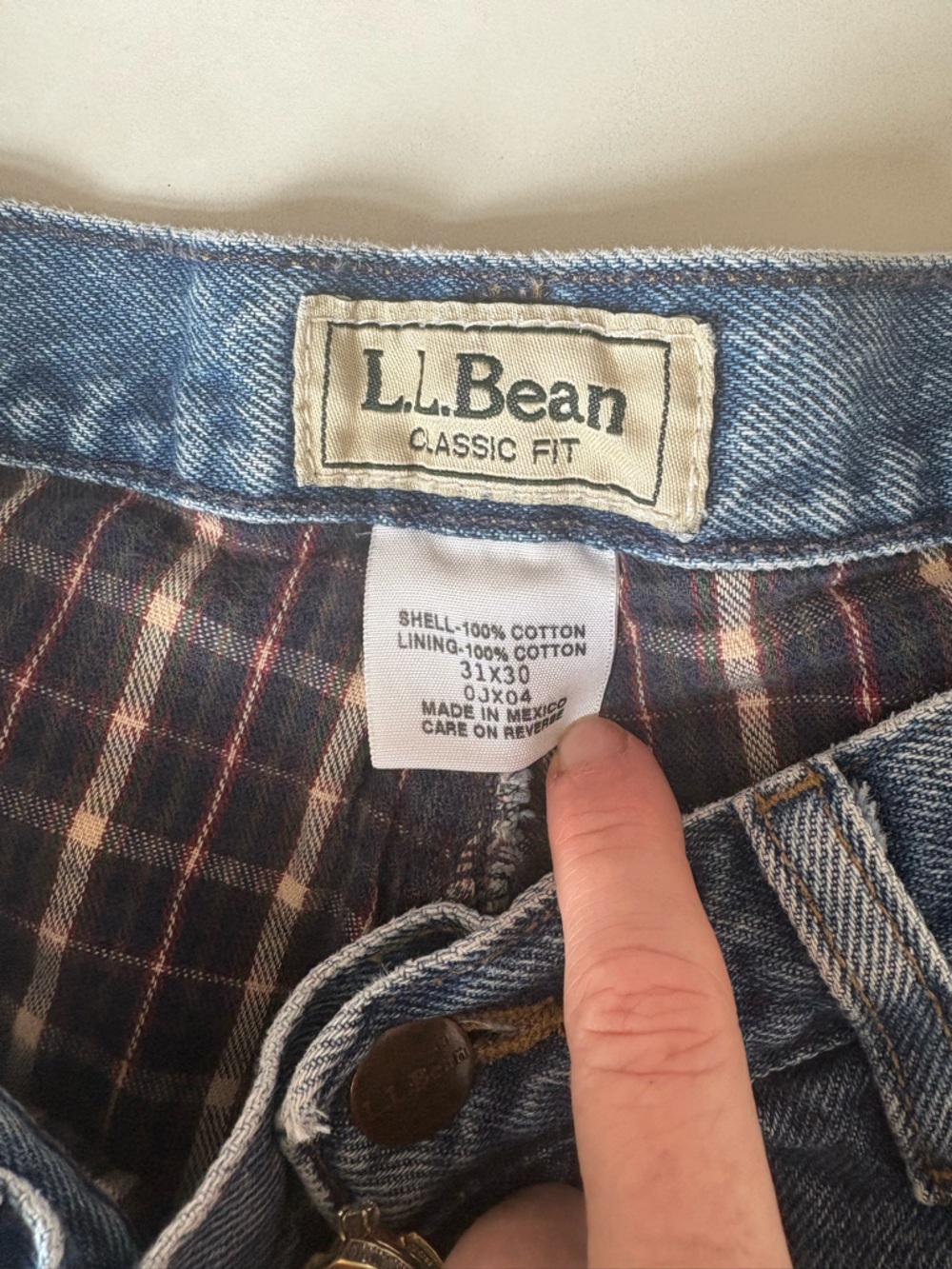 L.L. Bean Men’s Flannel Lined Jeans Size 31x30 - Picture 6 of 9